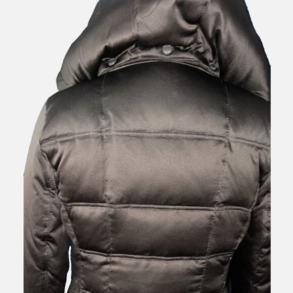 DKNY Quilted Down Detachable Hooded Puff Parka Winter Coat size M - Picture 6 of 10